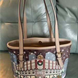 Giani Bernini Elegant Cityscape Tote Bag - Brown and Tan Macy’s Exclusive